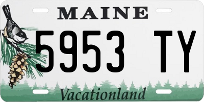 ME license plate 5953TY
