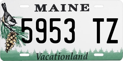 ME license plate 5953TZ