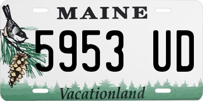 ME license plate 5953UD