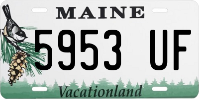 ME license plate 5953UF