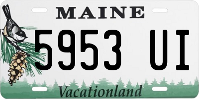 ME license plate 5953UI