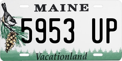 ME license plate 5953UP