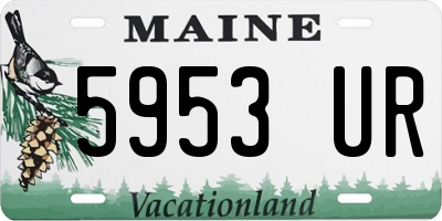 ME license plate 5953UR