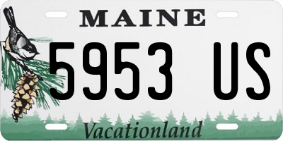 ME license plate 5953US