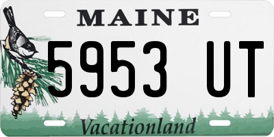 ME license plate 5953UT