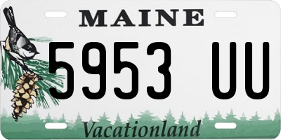 ME license plate 5953UU