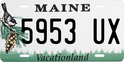 ME license plate 5953UX