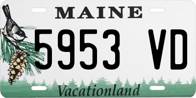 ME license plate 5953VD