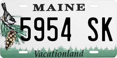 ME license plate 5954SK