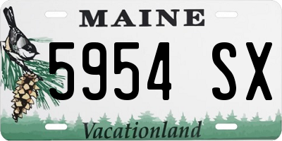 ME license plate 5954SX