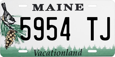 ME license plate 5954TJ