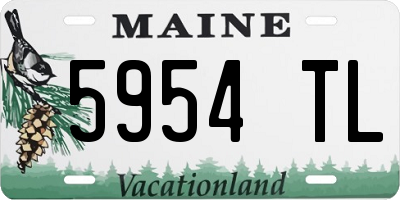 ME license plate 5954TL