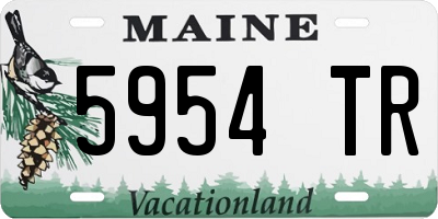 ME license plate 5954TR
