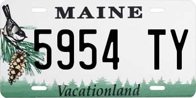 ME license plate 5954TY