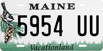 ME license plate 5954UU