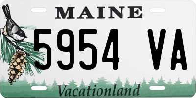 ME license plate 5954VA