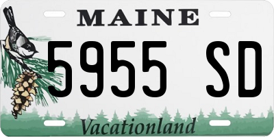 ME license plate 5955SD