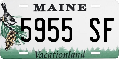 ME license plate 5955SF