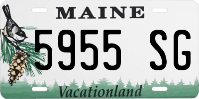 ME license plate 5955SG