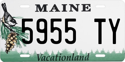 ME license plate 5955TY