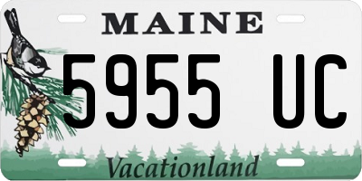 ME license plate 5955UC