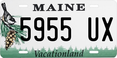 ME license plate 5955UX