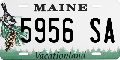 ME license plate 5956SA