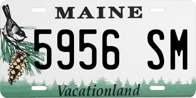 ME license plate 5956SM