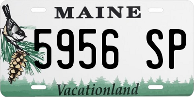 ME license plate 5956SP