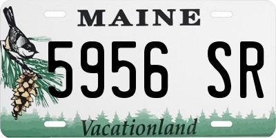 ME license plate 5956SR
