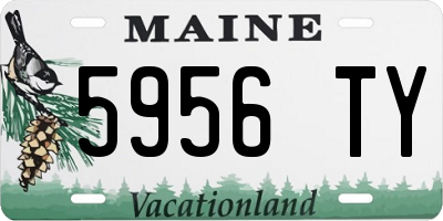 ME license plate 5956TY