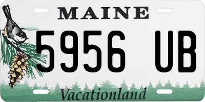ME license plate 5956UB