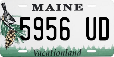 ME license plate 5956UD