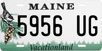 ME license plate 5956UG
