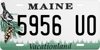 ME license plate 5956UO