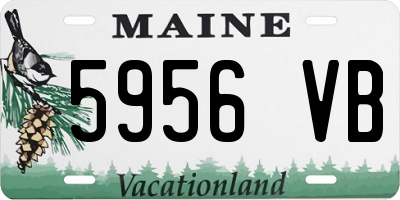 ME license plate 5956VB