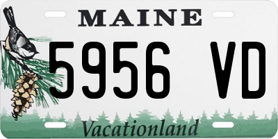 ME license plate 5956VD