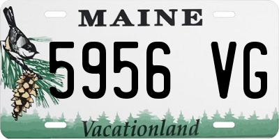 ME license plate 5956VG