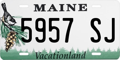 ME license plate 5957SJ