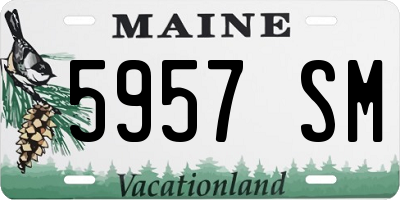 ME license plate 5957SM