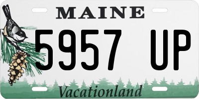 ME license plate 5957UP