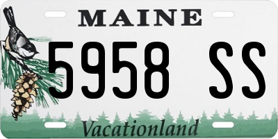 ME license plate 5958SS