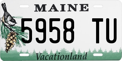ME license plate 5958TU