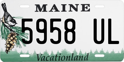 ME license plate 5958UL