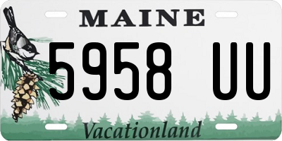 ME license plate 5958UU