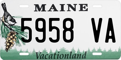 ME license plate 5958VA