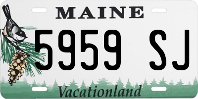 ME license plate 5959SJ