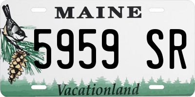 ME license plate 5959SR