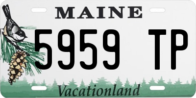 ME license plate 5959TP