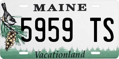 ME license plate 5959TS